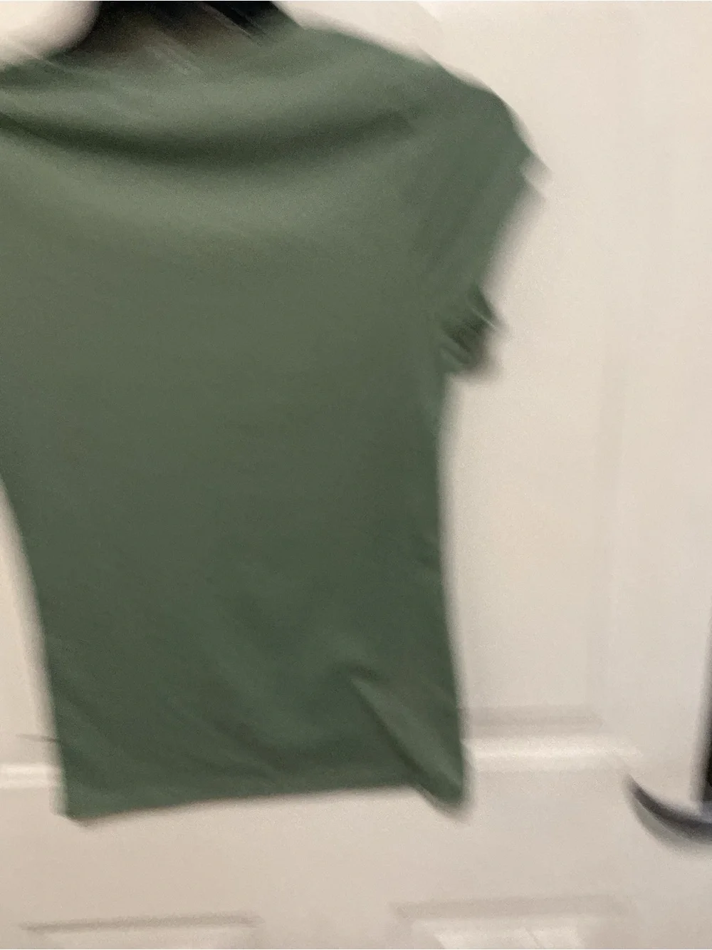 Sage Green Scoop Neck Short Sleeve Tee - Picture 2 of 3